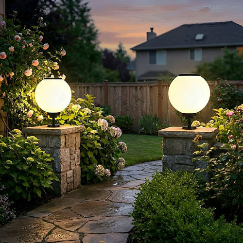 Classic Solar Fence Waterproof Globe LED Fence Post Caps Lights